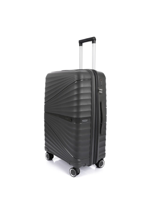CROSSLAND Unbreakable Medium Size Trolley Luggage With TSA Lock,4 Silent Move Spinners Wheels, Double Expandable Zipper - 24 Inch - Image 1