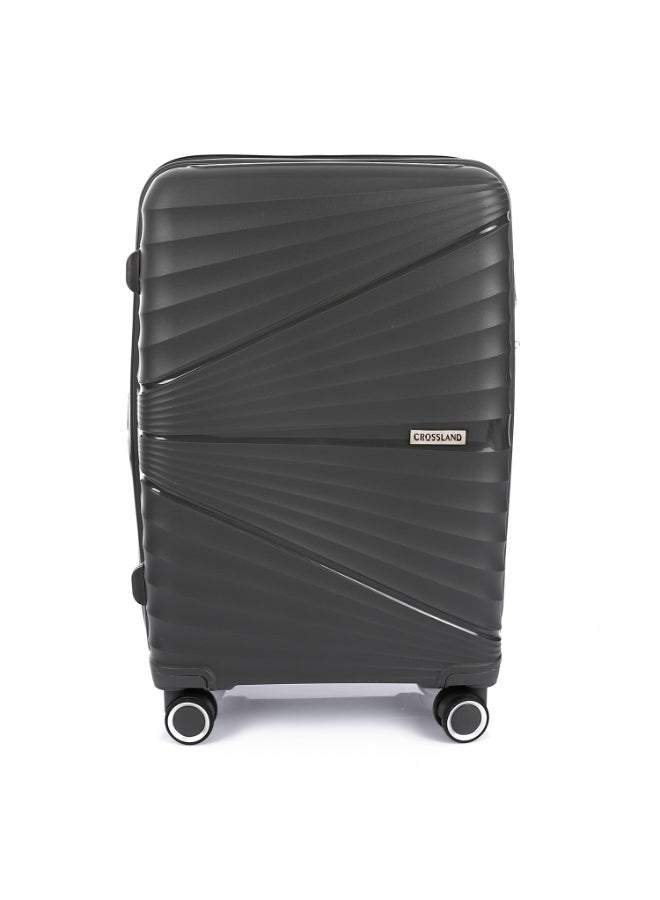 CROSSLAND Unbreakable Medium Size Trolley Luggage With TSA Lock,4 Silent Move Spinners Wheels, Double Expandable Zipper - 24 Inch - Image 2