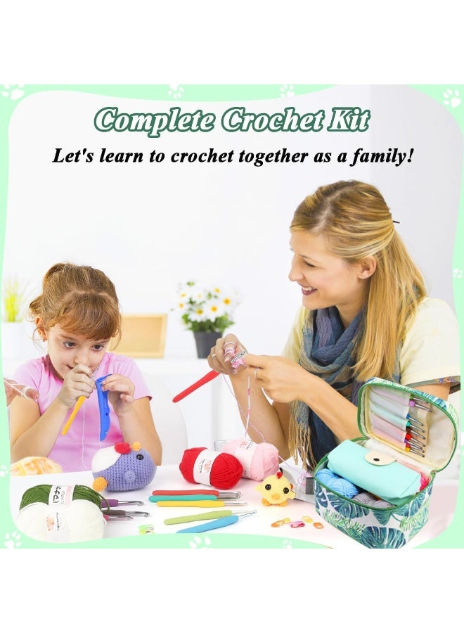 THE PRO BRO Crochet Kit 88 Pieces – Complete Crochet & Knitting Set with Multicolor Yarn, Hooks, Needles and Storage Bag for Beginners and Professionals - view 2