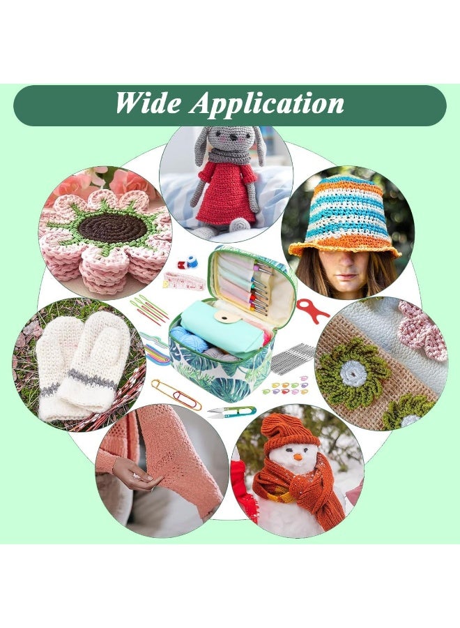 THE PRO BRO Crochet Kit 88 Pieces – Complete Crochet & Knitting Set with Multicolor Yarn, Hooks, Needles and Storage Bag for Beginners and Professionals - view 5