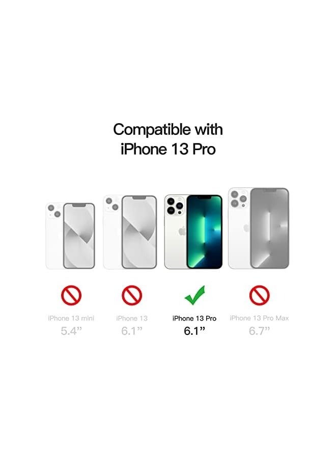 بروماس حافظة مغناطيسية لهاتف iPhone 13 Pro مقاس 6.1 بوصة متوافقة مع الشحن اللاسلكي MagSafe، وغطاء ممتص للصدمات للهاتف، وظهر شفاف مضاد للخدش (شفاف) - Image 2