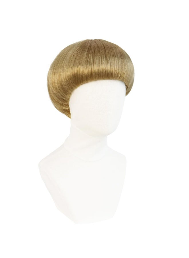 COCKEY Short Blonde Bob Wig with Bangs Mushroom Wigs for Men Women 60s 70s Bowl Cut Wigs Men Blond Bob for Cosplay Funny Wig for Party Outfit Anime for Halloween Costume+Hair Cap - Image 3