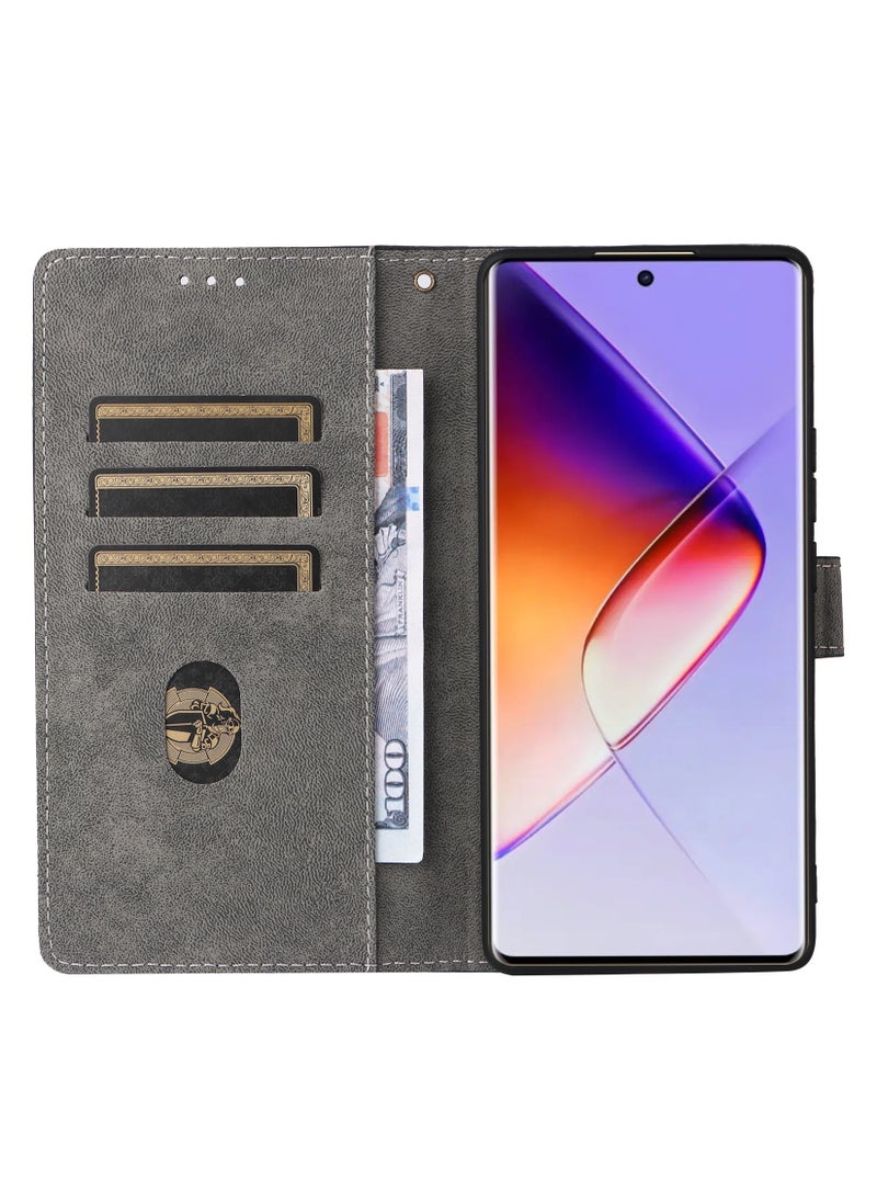 Fankalo Phone Case for Infinix Note 40 Pro 4G with RFID Security Protection Flip PU Leather Wallet Case with Card Holder Shockproof Protective Cover  - Image 3