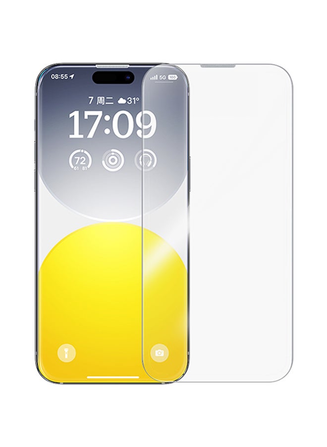 Baseus Diamond Series Full-Coverage HD Tempered Glass Screen Protector For iPhone 15 Clear - Image 1