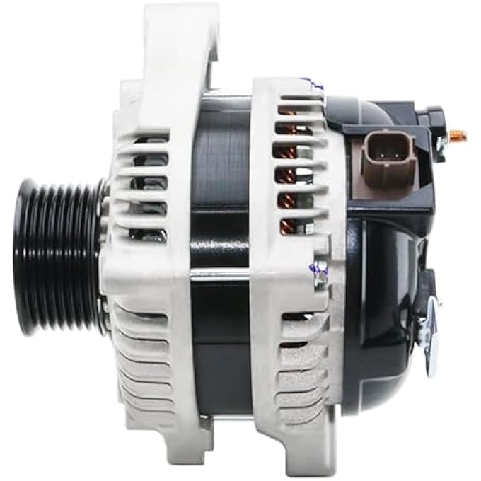BDELI Alternator Replacement New 11390N for 2.4L L4 Honda Accord 2008 2009 2010 2011 2012, Acura TSX 2009 2010 2011 2012 2013 2014: 130A, 12V, CW, 7-Groove Pulley, 11390, 1042105890, 12870 - Image 2