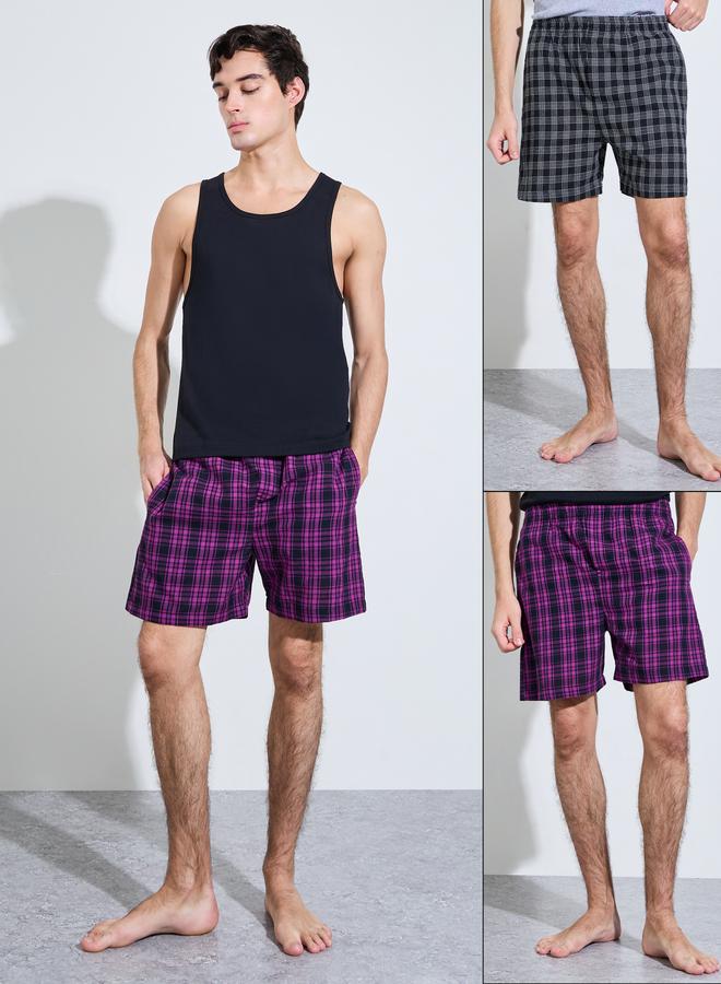 Styli Pack of 2 - Checked Cotton Boxer - Image 1