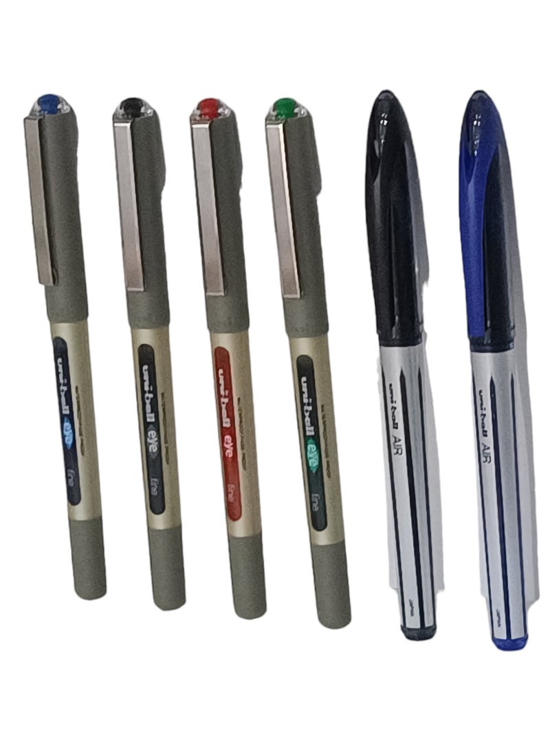 Uniball 6-Piece Liquid Ink Pen Set Multicolour  - Image 3
