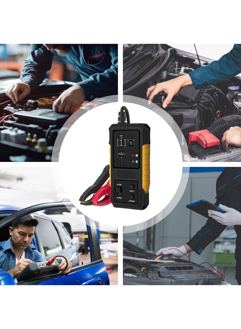 Automotive Relay Tester 12V Car Circuit Diagnostic Tool, High Precision Electrical Relay Checker for Quick Battery Test, Fuse and System Diagnosis, Portable Car Testing Device (Black) - Image 5