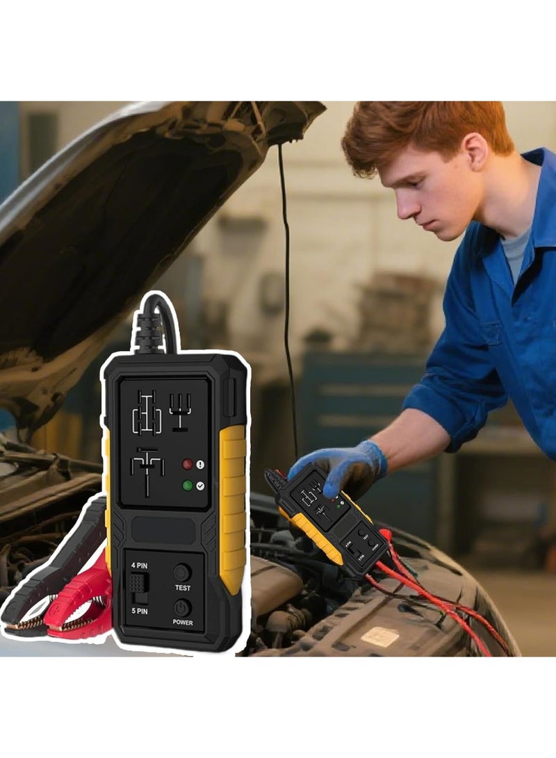 Automotive Relay Tester 12V Car Circuit Diagnostic Tool, High Precision Electrical Relay Checker for Quick Battery Test, Fuse and System Diagnosis, Portable Car Testing Device (Black) - Image 3