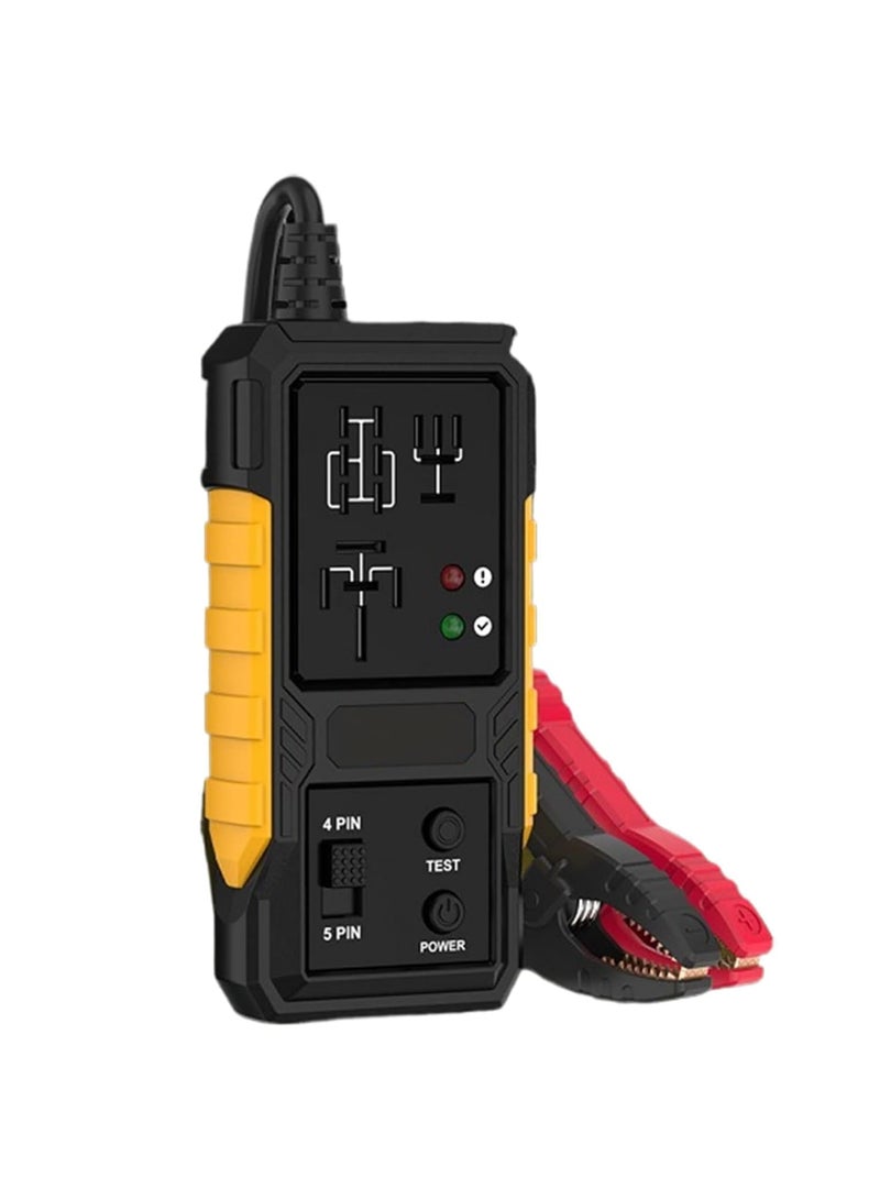 Automotive Relay Tester 12V Car Circuit Diagnostic Tool, High Precision Electrical Relay Checker for Quick Battery Test, Fuse and System Diagnosis, Portable Car Testing Device (Black) - Image 1