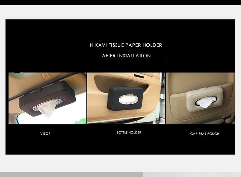NIKAVI Premium Car Tissue Paper Holder (Mysterious Black) - Image 3