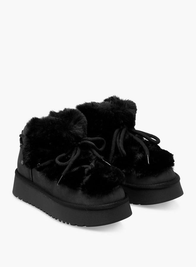 Flora Bella By Shoexpress Women Faux Fur Ankle Boots - Image 3