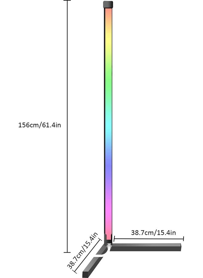 Remote Control LED Light Corner Lamp Multicolour - Image 4