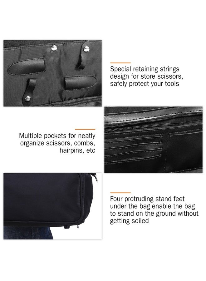 klarako Hairdressing Tools Bag, Professional Multi-functional Salon Barber Handbag Cosmetics Hairdressing Bag Portable Scissors Comb Holder Bag Hairstyling Case Toiletry Organizer  - Image 4