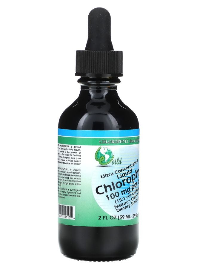 World Organic Ultra Concentrated Liquid Chlorophyll 100 mg 2 fl oz (59 ml) - Image 2