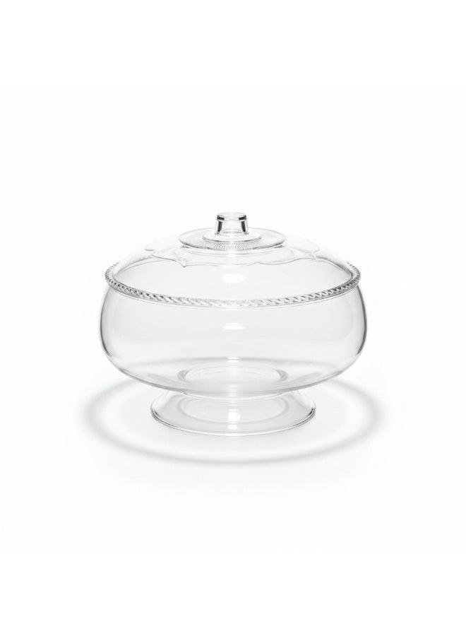 HEC ACRALIC SALAD BOWL WITH LID 28*20 CM - Image 1