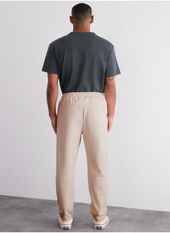 trendyol Limited Edition Stone Regular Cut Thick Double Leg Sweatpants TMNAW24EA00023  - Image 3