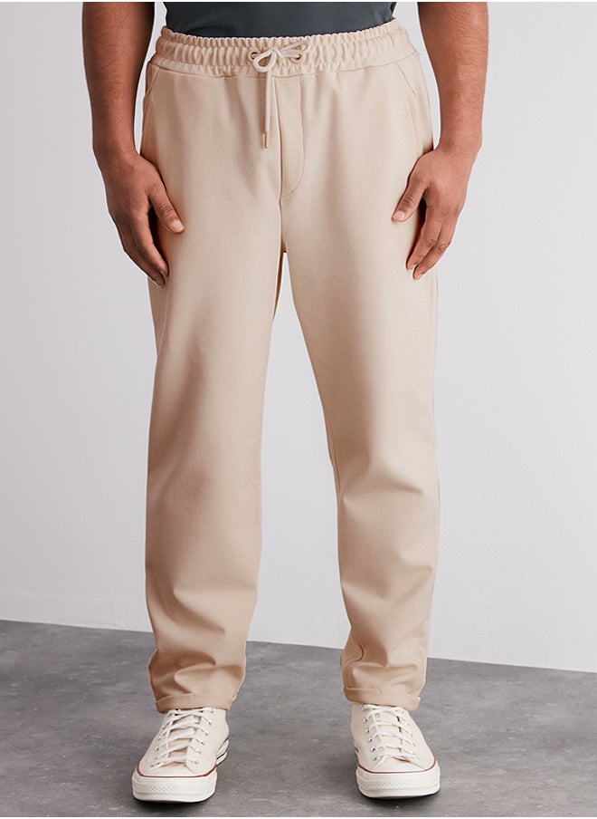 trendyol Limited Edition Stone Regular Cut Thick Double Leg Sweatpants TMNAW24EA00023  - Image 2