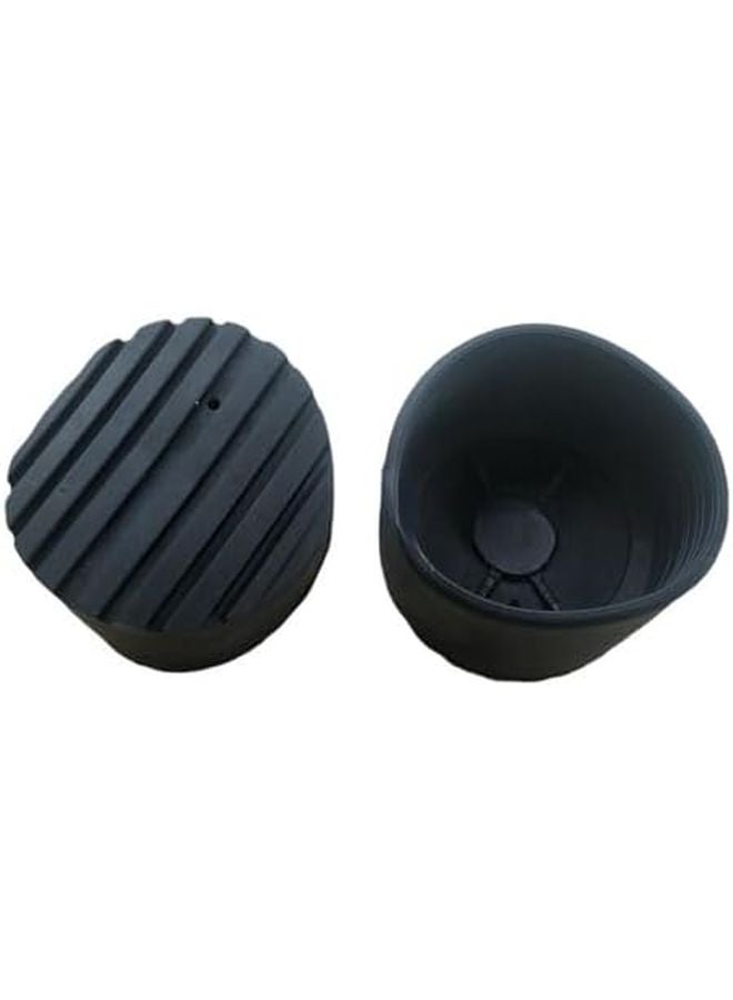 Non Slip Rubber Ladder Feet Mats 2 Pack 76Mm Round Pads For Floor Protection - Image 2