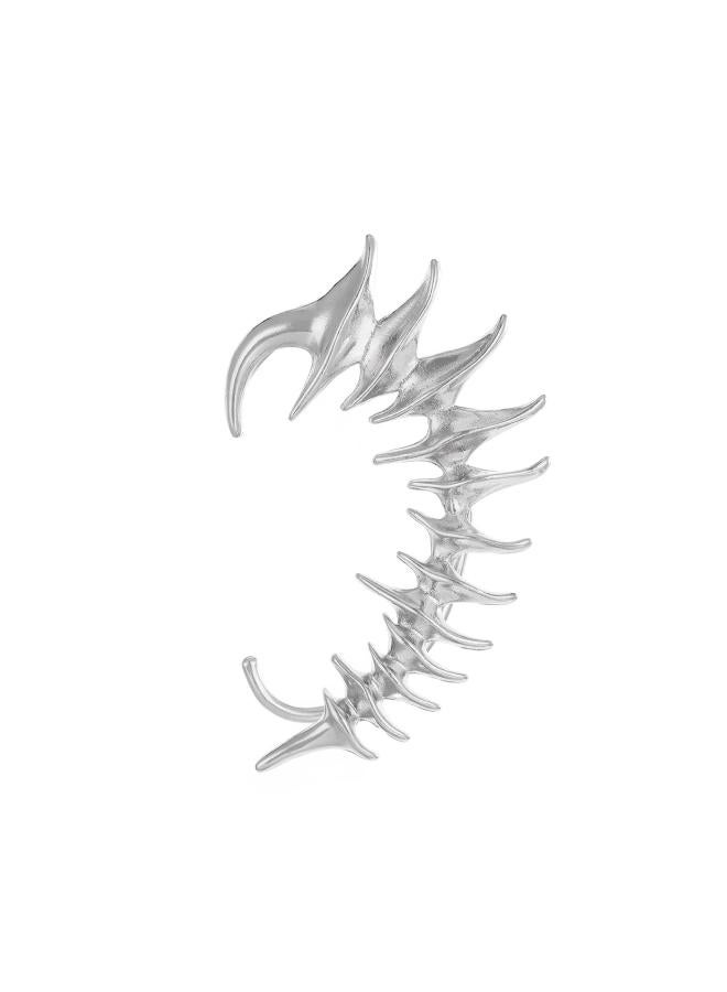 Thorn Spine Bone Mechanical Style Ear Hanger Niche Design Special-shaped Metal Earless Ear Clip Men And Women Earrings