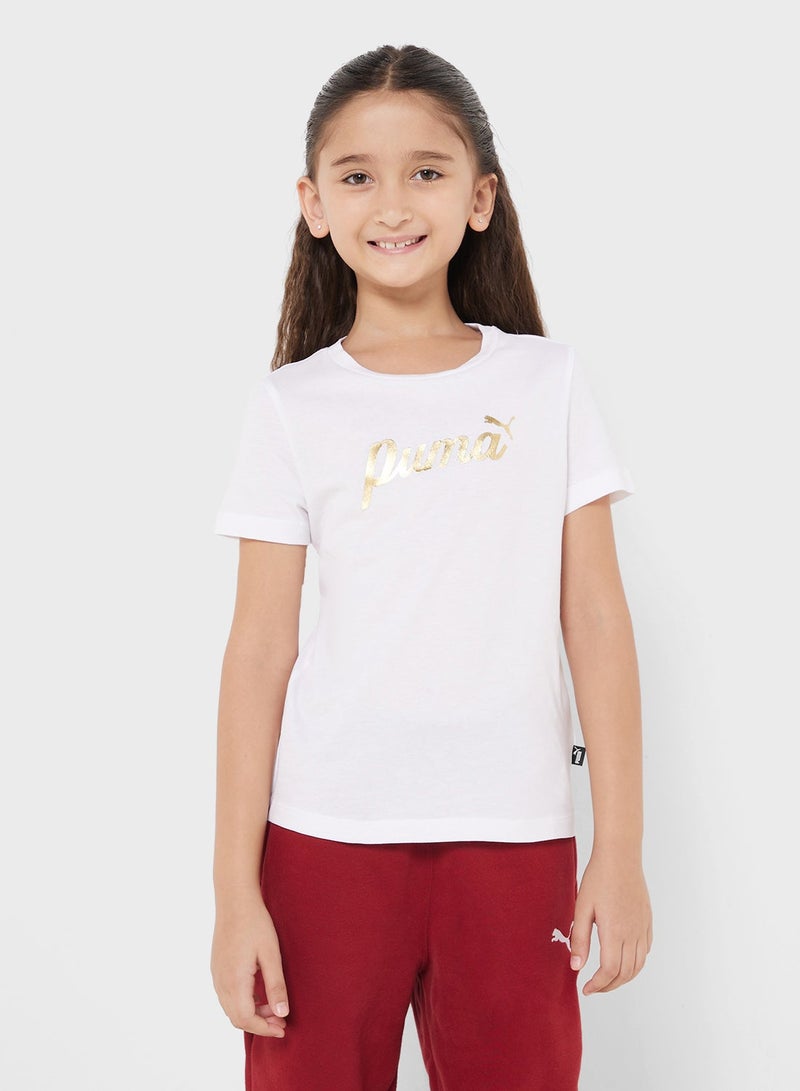 بوما تيشيرت يوث أساسي مزين بكتابة - Image 3