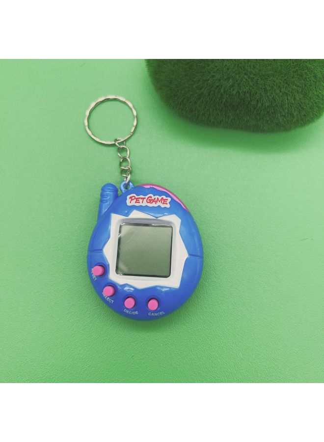 Virtual Electronic Pet Machine Handheld Mini Pet Game Machine Exotic Electronic Toys-Color:Solid Blue (ring)  - Image 1