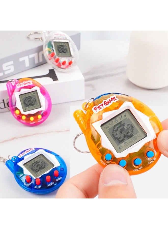 Virtual Electronic Pet Machine Handheld Mini Pet Game Machine Exotic Electronic Toys-Color:Solid Blue (ring)  - Image 2