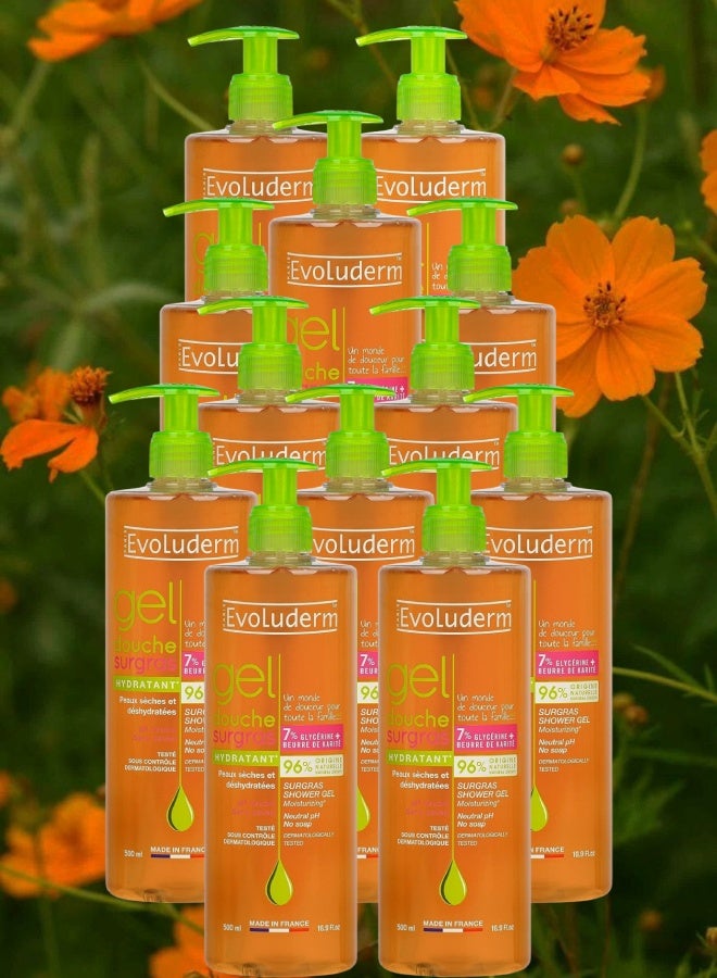 Evoluderm 12 Pieces Evoluderm Moisturizing Sugras Shower Gel 500ML - Image 1