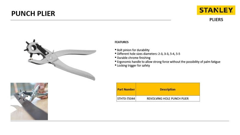 Stanley STANLEY STHT075044 Revolving Hole Punch Plier  - Image 5