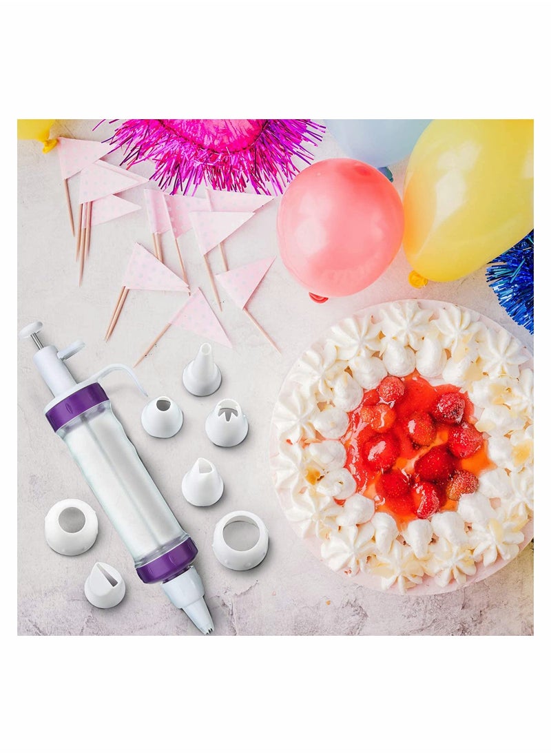 Generic - Cake Decorating Syringe Set - Includes Cupcake Frosting Injector, 7 Icing Nozzles & 3 Cream Scrapers for Perfect Dessert Decoration - Image 1
