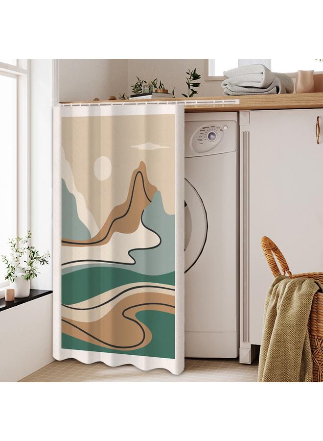 Bluejw Ins Shelter Curtain Velcro Dust-proof Self-adhesive Kitchen Cabinet Shelter Curtain Mirror Ugly-covering Curtain Cabinet Curtain Punch-free Half Door Curtain - Image 1