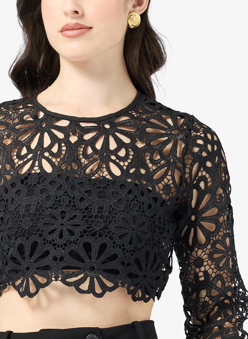 ELLA Lace Crop Top - Image 3