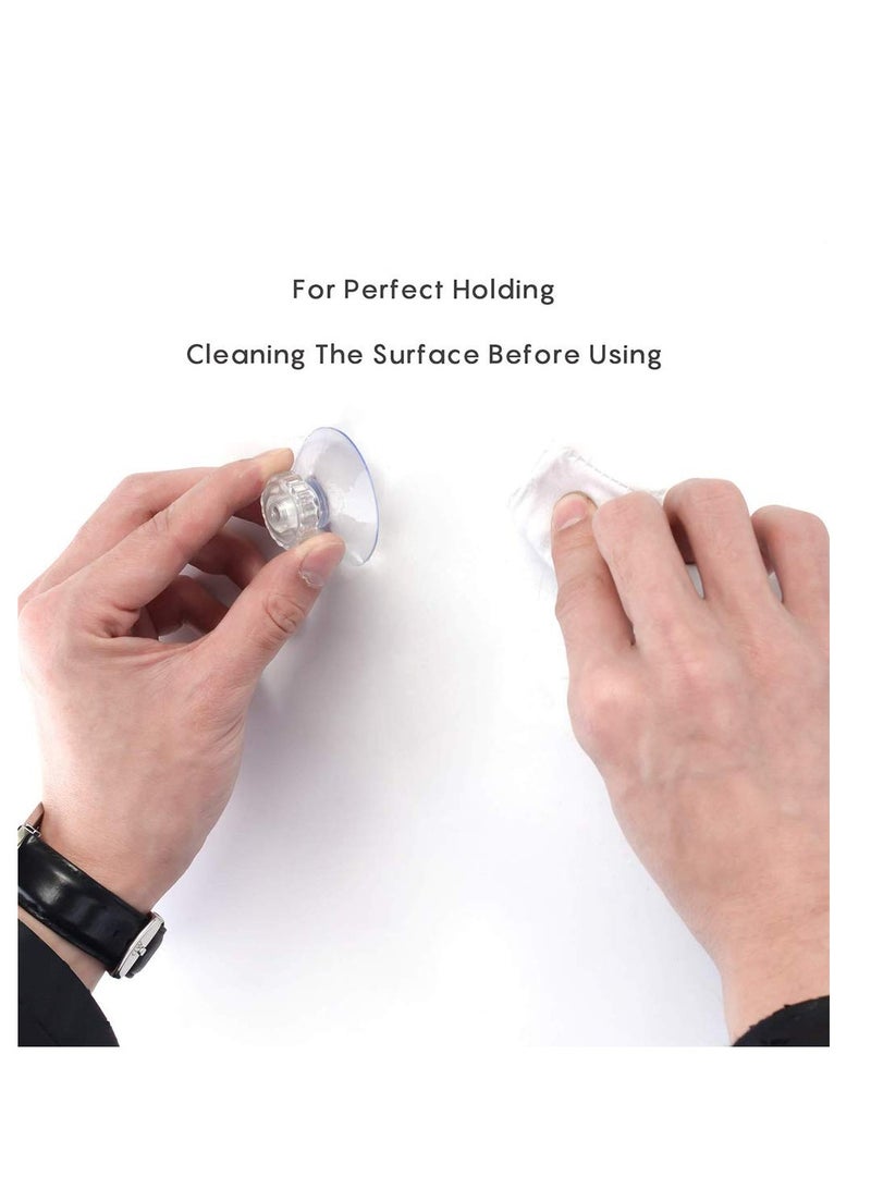Zikra Clear Suction Cups without Hooks Plastic Sucker Pads without Hooks Plastic Suction Cups for Fairy Lights Strong Adhesive Force Hanging Decoration Suitable for Window Glass Bathroom Kitchen - Image 2
