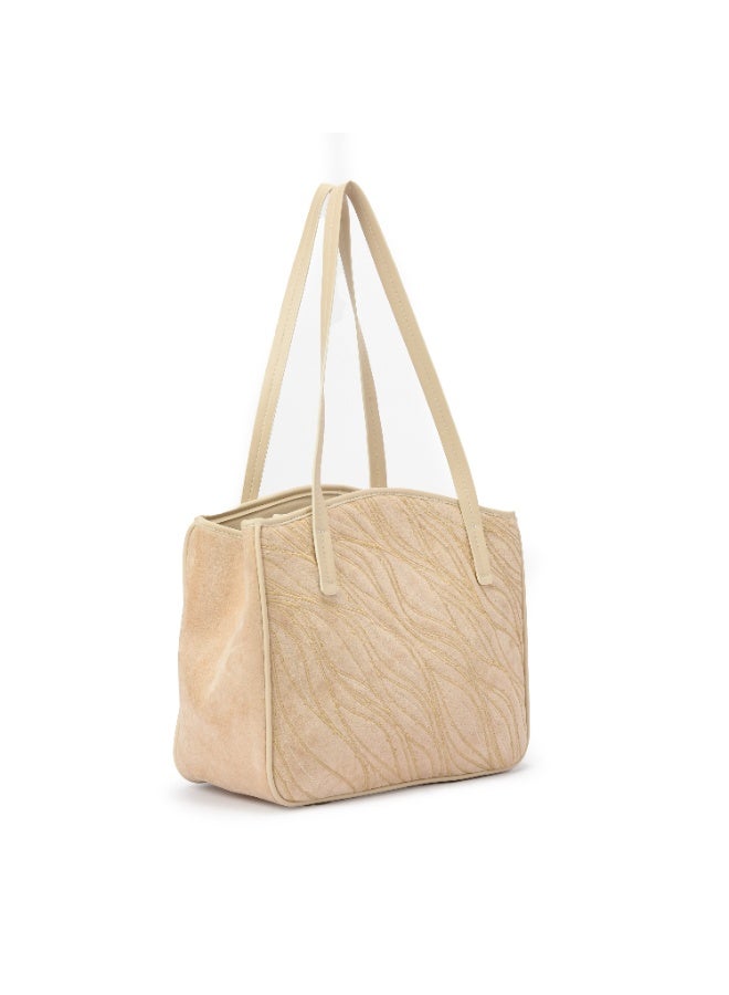 Pavo Beige Waves Handbag - Image 2
