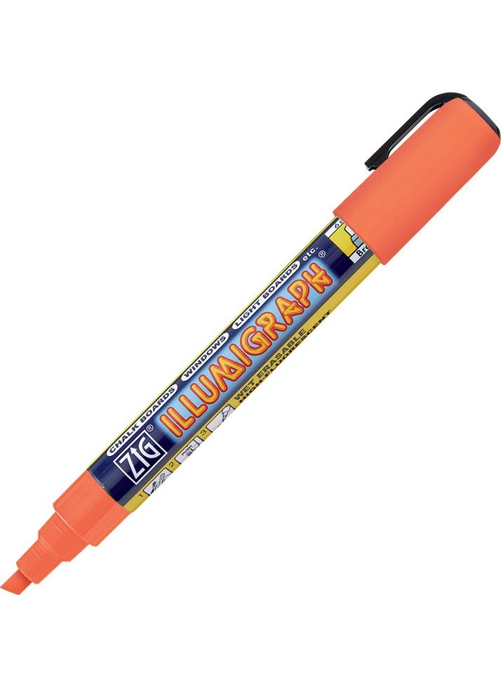 Zig - Illumigraph Marker Liquid Chalk Pen Orange - Image 1