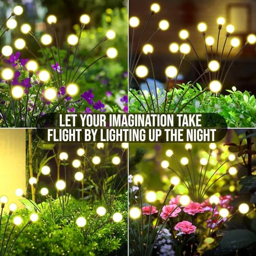 GIGAWATTS GW-301WW Solar Firefly Light with 3V Panel BIS Approved 600mAh Battery IP65 Waterproof 8 LED Starburst Swaying Ground Outdoor Lamp for Garden Lawn Patio Pathway (Pack of 2, Warm White) - Image 5