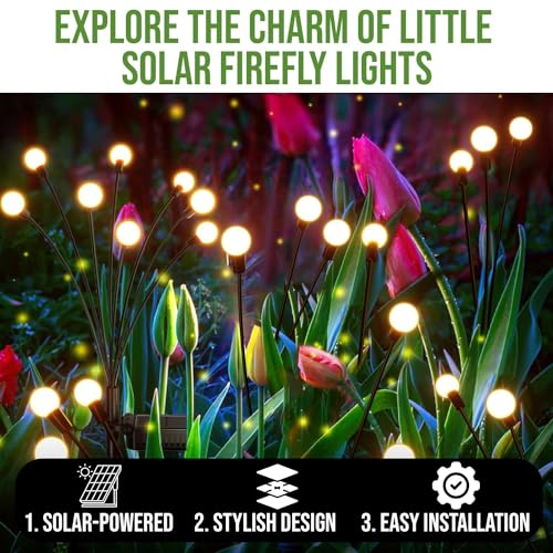 GIGAWATTS GW-301WW Solar Firefly Light with 3V Panel BIS Approved 600mAh Battery IP65 Waterproof 8 LED Starburst Swaying Ground Outdoor Lamp for Garden Lawn Patio Pathway (Pack of 2, Warm White) - Image 4