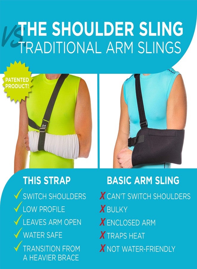 BraceAbility The Shoulder Sling - Patented Arm Support Strap and Waterproof Clavicle Immobilizer Brace for Broken Collarbone, Torn Rotator Cuff, Dislocation or AC Separation (Universal) - Image 3