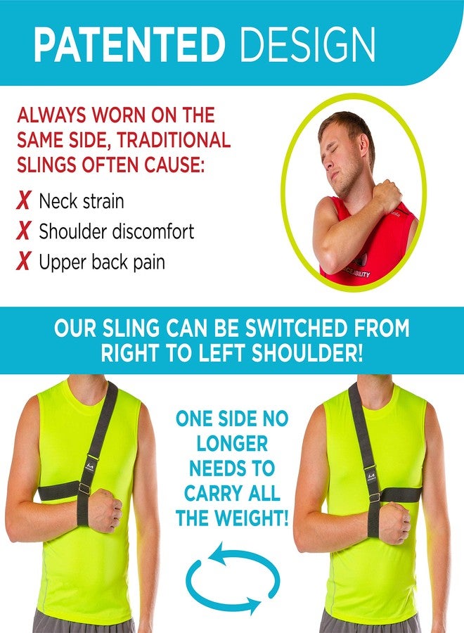 BraceAbility The Shoulder Sling - Patented Arm Support Strap and Waterproof Clavicle Immobilizer Brace for Broken Collarbone, Torn Rotator Cuff, Dislocation or AC Separation (Universal) - Image 4
