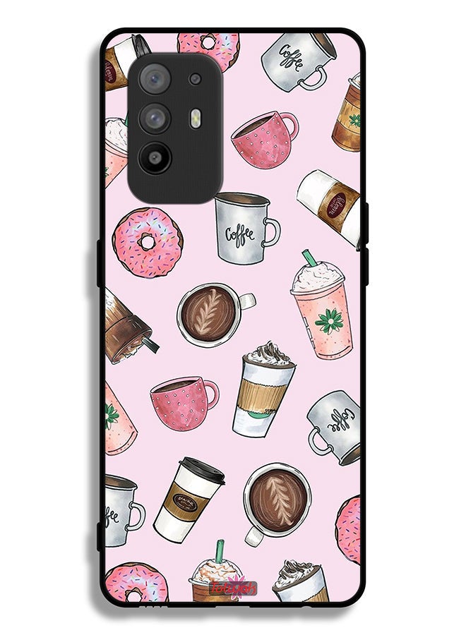 Tolwak Oppo A95 5G Protective Case Cover Coffee Lover Art - Image 2