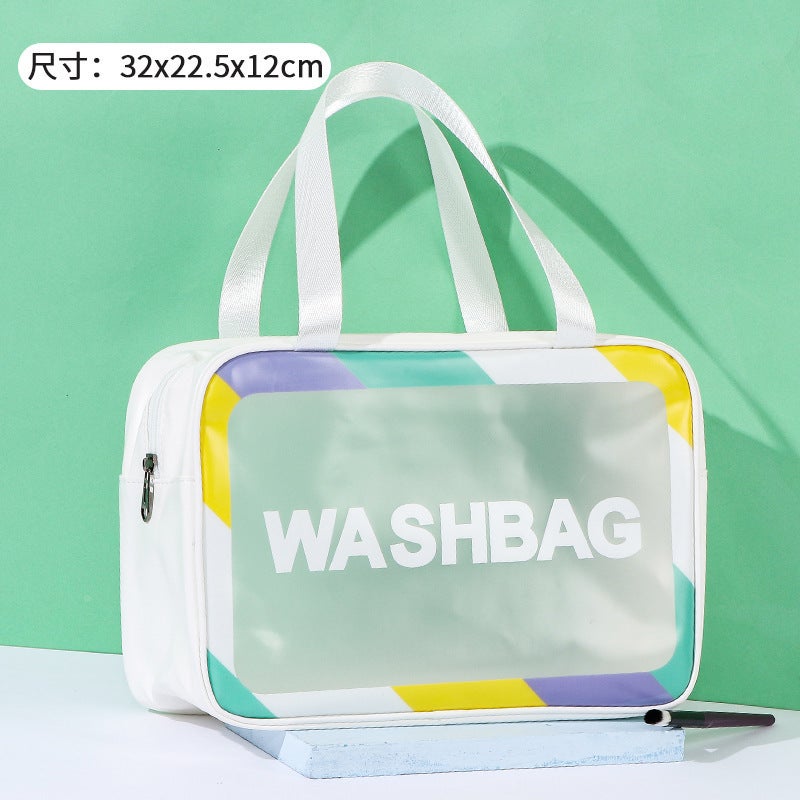 Portable Cosmetic Bag Upgraded Colorful Edge Swimming Bag Waterproof Travel Toiletry Bag Portable Cosmetic Storage Bag Storage - Image 3