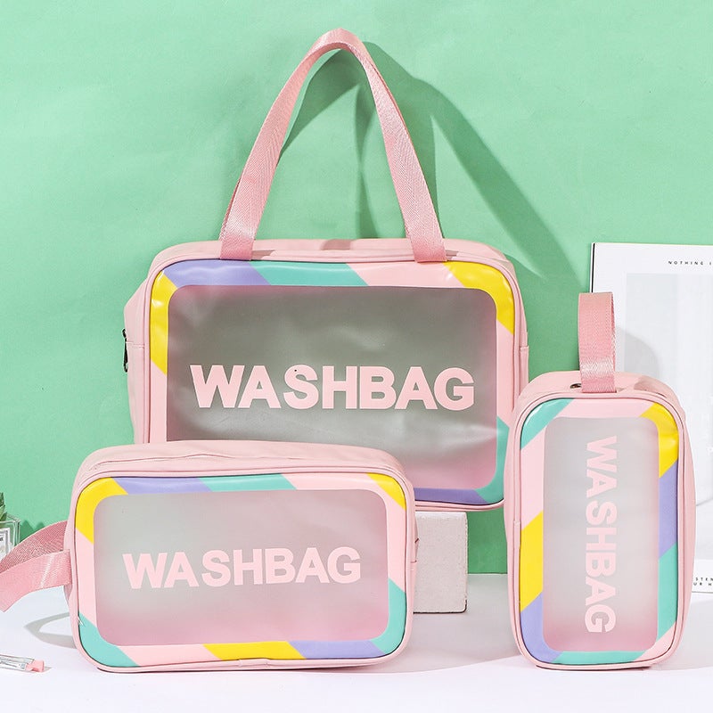 Portable Cosmetic Bag Upgraded Colorful Edge Swimming Bag Waterproof Travel Toiletry Bag Portable Cosmetic Storage Bag Storage - Image 2