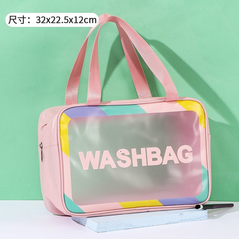 Portable Cosmetic Bag Upgraded Colorful Edge Swimming Bag Waterproof Travel Toiletry Bag Portable Cosmetic Storage Bag Storage - Image 5