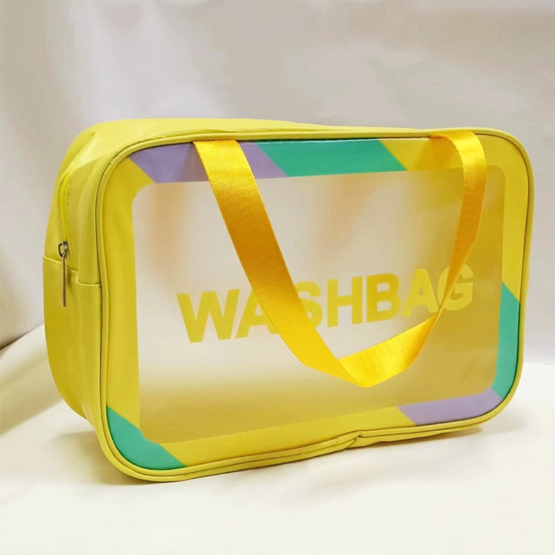 Portable Cosmetic Bag Upgraded Colorful Edge Swimming Bag Waterproof Travel Toiletry Bag Portable Cosmetic Storage Bag Storage - Image 1