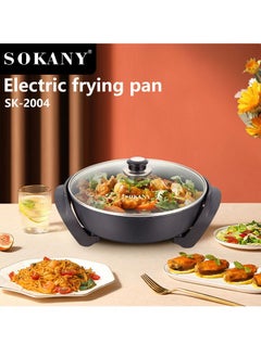 sokany Multifunction Electric Frying Pan, Electric Skillet, 1500W, Non-stick, SK-2004, Black  - Image 3