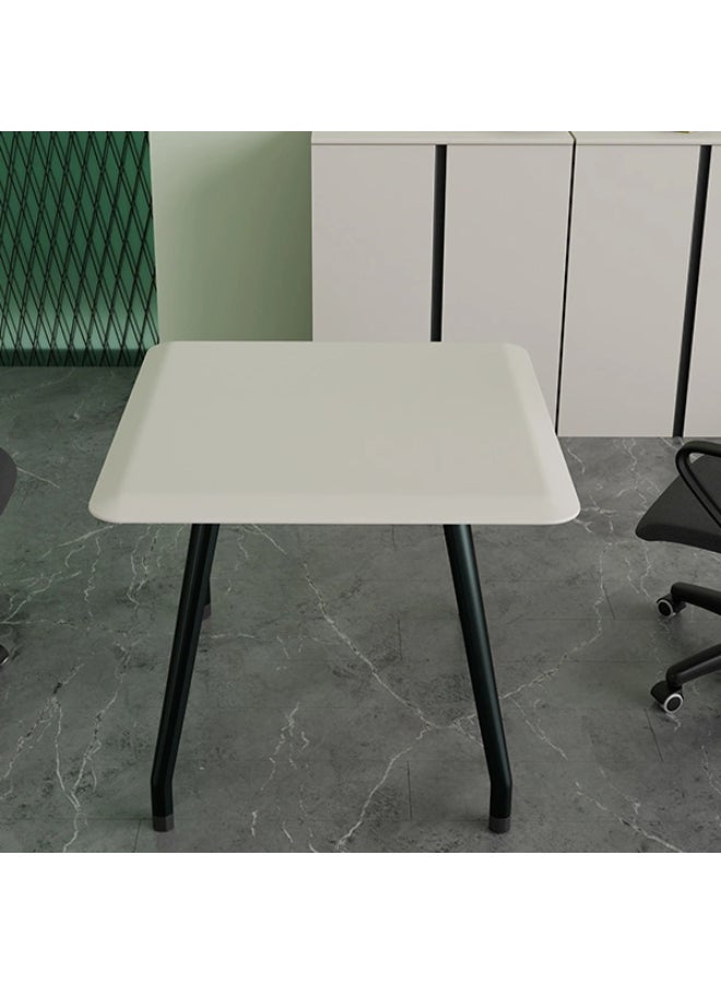NEO FRONT FURNITURE Mini Meeting Table – 4-Person Conference Table with Grey Powder-Coated Top & Metal Legs for Office Use (90 x 90 x 75 cm) HPFS-MXH02 - Image 3