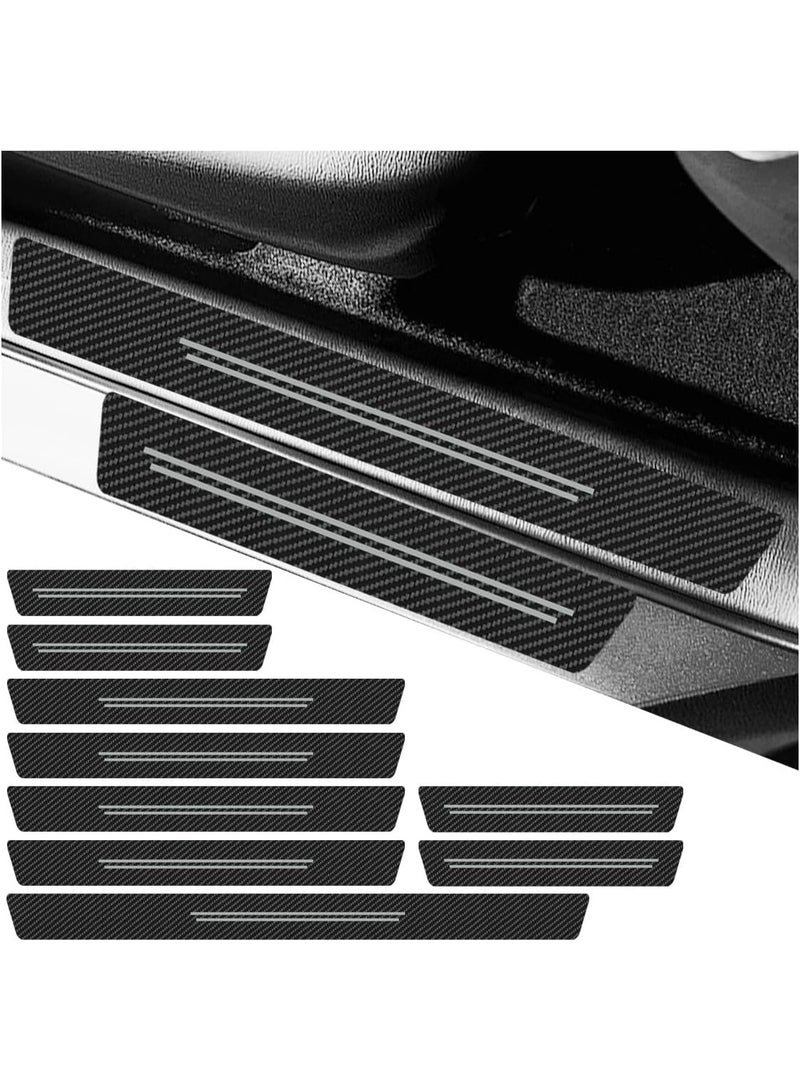 OSHIMA Car Door Sill Protector, Anti-Scratch Door Threshold Strips Stickers for All Vehicles Car Door Edge Guards Door Sill Protector, Universal Automobile Accessories(9PCS) - Image 1