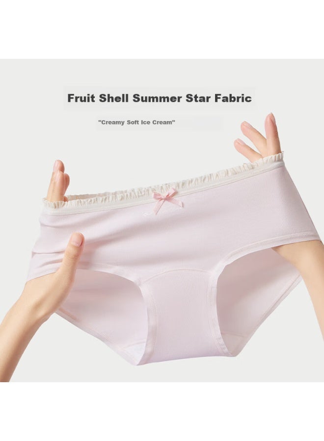 Urban Beauty A-class Pure Cotton Women's Underwear New 100% Cotton Antibacterial Extended Crotch Mid-waist Young Girl Triangle Panties - Image 5