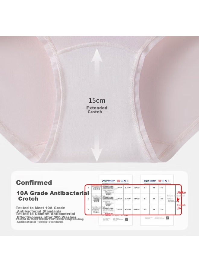 Urban Beauty A-class Pure Cotton Women's Underwear New 100% Cotton Antibacterial Extended Crotch Mid-waist Young Girl Triangle Panties - Image 4