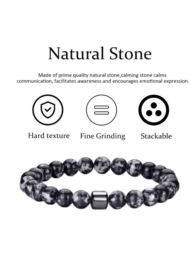 KOWVOWZ 4 PCS Tiger Eye Stone Bracelet, Natural Stone Beads Bracelet Set, Stretch Lava Rock Bracelets, Adjustable Bracelet Accessories for Men Women Teens Gifts - Image 4